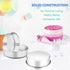 E-far 6 Inch Cake Pan Set of 3, Stainless Steel Round Smash Cake Baking Pans, Non-Toxic & Dishwasher Safe
