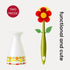 Vigar Flower Power Dish Brush with Vase Brush Holder, Dish Brush with Handle for Pot Scrubber, Dishes, Sink