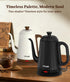 1L, 1000W 304 Gooseneck Electric Kettle Fast Boiling for Pour-Over Coffee & Tea, Stainless Steel BPA-Free, Precise Flow