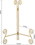12 Inch Gold Plate Stand, Collapsible Iron Display Holder, Folding Easel for Photo, Pictures, Decorative Plate and