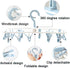 2 Pack Clothes Drying Racks, Small Folding Portable Hangers with 12 Clips, 360 Rotatable Hook for Drying