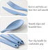 Large Flatware Sets, Plastic Serving Utensils in Vibrant Colors, Camping Dish Set with Fork, Spoon, Knife for 8, Reusable and Portable Utensils Set for Outdoor Activities by JINGIHE