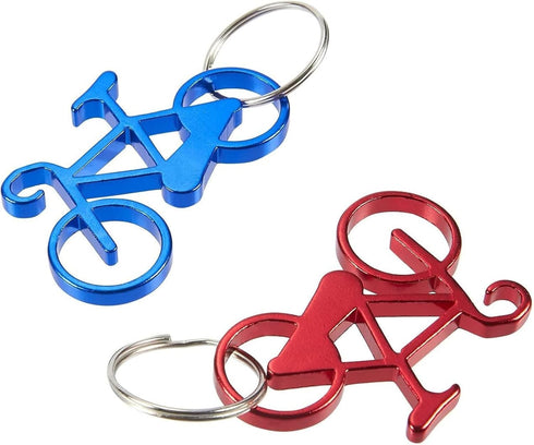Juvale Keychain Bottle Opener - 12-Pack Bicycle Bike Portable Metal Openers for Wedding Party Favor in 6 Colors