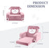 1-3, Kids Couch, Children's Sofa Bed, Folds into a Recliner, Pink Puppy Design, Suitable for Toddlers Aged Birthday