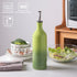 Sweejar Large Ceramic Olive Oil Dispenser Bottle, Opaque Cruet for Oil, Vinegar, Soy Sauce, 24 Fl Oz (Gradient Green)