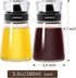 5.5oz Oil and Vinegar Cruets, 2 Pack Glass Dispenser Bottles for Cooking, Leakproof and Drip Free Spouts