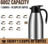 68oz Coffee Carafe Airpot, Insulated Stainless Steel Vacuum Thermal Pot for Coffee, Tea, Hot Beverages