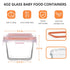 6oz 12-Pack Luvan Baby Food Storage Containers, Baby Food Jars with Lids LeakProof, Baby Food Containers Glass