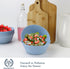 Homienly Alternatives Plastic Bowls, 36oz Cereal Bowls Set of 6, Microwave and Dishwasher Safe, Sky Blue