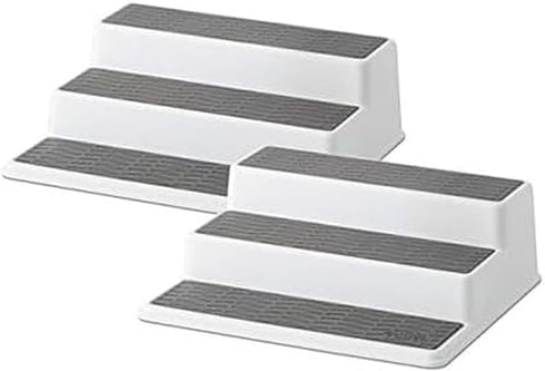 Copco Grey 2 Non-Skid 3-Tier Spice Rack Organizer for Pantry, 2-Pack, 10-Inch