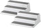 Copco Grey 2 Non-Skid 3-Tier Spice Rack Organizer for Pantry, 2-Pack, 10-Inch