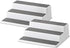Copco Grey 2 Non-Skid 3-Tier Spice Rack Organizer for Pantry, 2-Pack, 10-Inch
