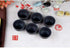 Chinese Tea Tasting Cup Set of 6, Mini Purple Sand Kung Fu Tea Cups, Black Ceramic Tea Bowl