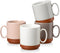 MALACASA 12oz Ceramic Coffee Mugs Set of 4, Stackable Coffee Cups with