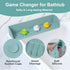 4 1 Pack Tub Splash Guard for Kids, Water Splash Guard for Bathtub Edge, Bath Toy Storage and Play Shelf, Bathroom