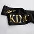"Prom King" and "Prom Queen" Sashes - Graduation Party Accessories, Black with Gold Print