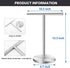 T-Shape Bath Hand Towel Holder Stand - Stainless Steel Free Standing Rack for Bathroom and Kitchen, Silver
