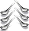 Set of 6 Stainless Steel Soup Spoons, Mirror Polished Chinese Dinner Spoons for Bouillon, Dessert, and Cereal