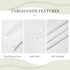 ZYPHORIEL 54 72 Inch Coffee Theme Rectangle Tablecloths Latte Coffee Table Cloths Dacorative Kitchen Dining Tablecloth