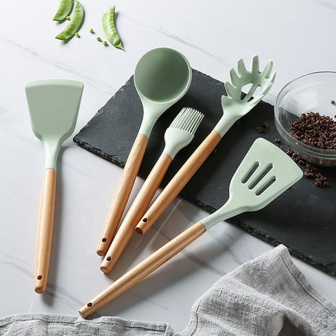 Infinite Kitchen Utensils Set, Silicone Cooking Utensils for Nonstick Cookware, Heat Resistant 392°F, Dishwasher Safe