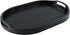 MDLUU Plastic Serving Tray, 17.1 Inch Long Ottoman Tray with Cutout Handles, Oval