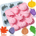 OURASHERO 2 Pack Fall Harvest Thanksgiving Chocolate Molds, Autumn Pumpkin, Acorn, Maple Leaves Silicone Baking Mold