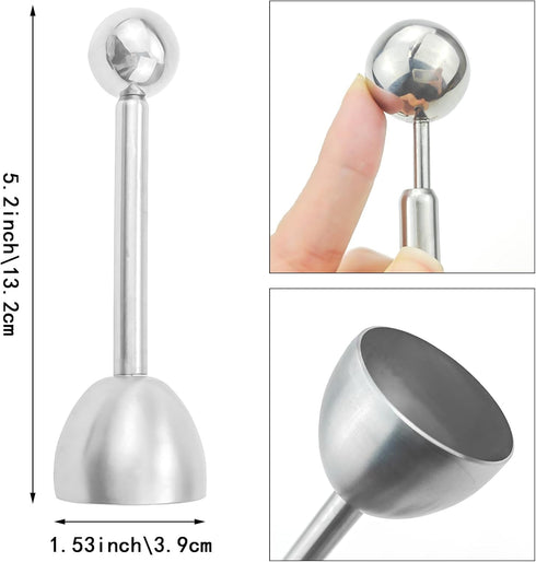 2 PACK Stainless Steel Egg Topper, Opener Egg Cracker Topper Egg Shell Cracker, Eggshell Cutter Egg Cracker, Perfect Egg Opener for Soft Boiled Eggs, and Egg Cracker for Hard Boiled Eggs by Capiant