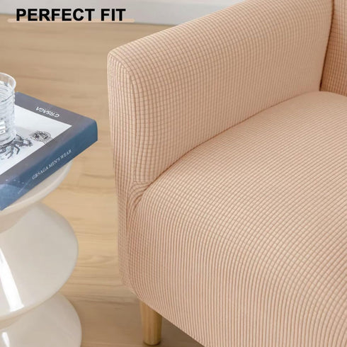 Waterproof Accent Chair Cover with Arms, Stretch Jacquard Single Sofa Armchair Slipcovers, Soft Couch Cover for Bedroom