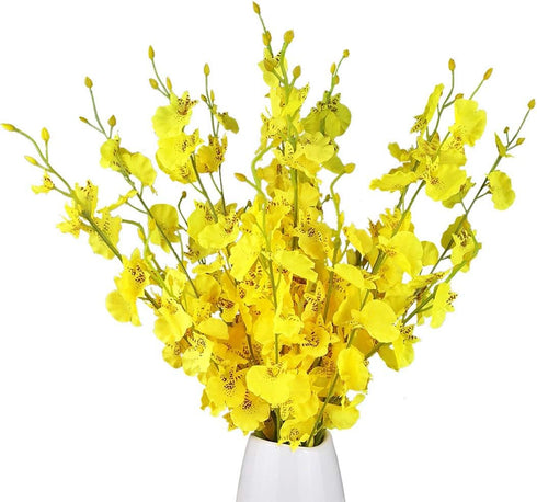 Artificial Flowers Orchids, Silk Fake Flowers in Bulk, 10 Pcs for Wedding Party Home Decoration