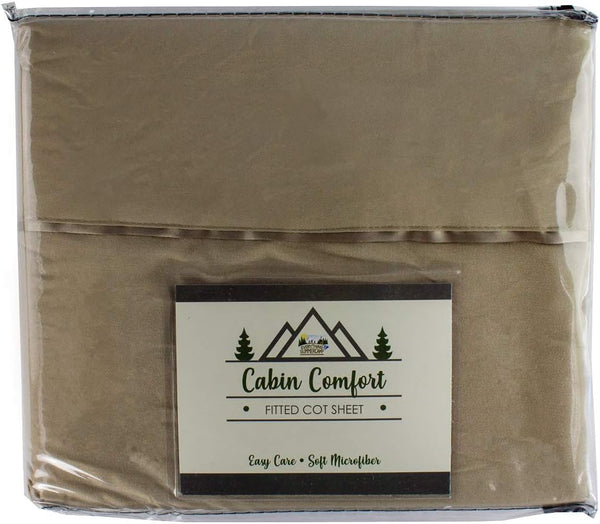 Cabin Comfort Cot Sheet for Camping and RV Cots - Fits All Cot Size Beds Comfortably, 72 x 28 Inches, Super Soft (1