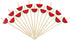 Minisland Mix-colored Watermelon Pineapple Leaf Cocktail Picks, 4.7 Inch Long Bamboo Toothpicks for Appetizers, 100