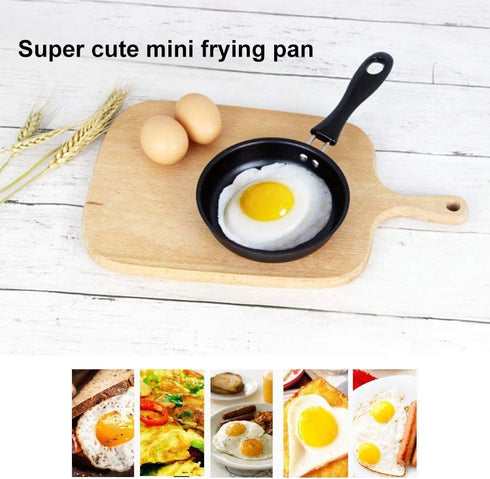 One Egg Frying Pan, Mini Induction Frying Pan, 4.7" Durable Small Pan with Handle, Portable for Stove