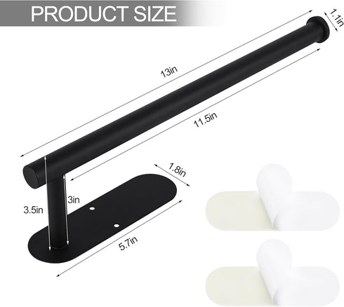 Kaishun Paper Towel Holder Under Cabinet, Self Adhesive or Drilling Paper Towel Holder, for Kitchen, Bathroom, Pantry