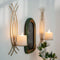 Gold Wall Sconce Set of 2, Metal Candle Holder, Modern Hanging Decoration