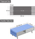 20" 60" Waterproof Coffee Table Cover, Rectangle Cotton Linen Coffee Table Cloth With Pockets And Tassel For Living