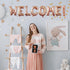 16inch WELCOME Letter Balloons, Rose Gold Alphabet Foil Mylar Balloons for Party Decoration Supply