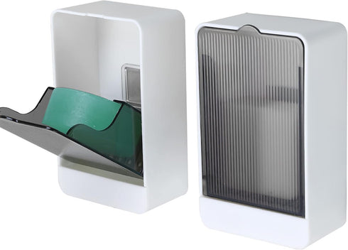 GREATIN Bar Soap Holder Dish Shower 2 PCS Self Draining Soap Container with