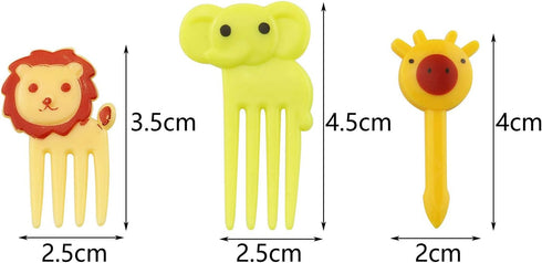 Tegg 30PCS Cute Animal Bento Decoration Food Picks Forks Skewers for Lunch Box Mini Cartoon Toothpicks