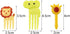 Tegg 30PCS Cute Animal Bento Decoration Food Picks Forks Skewers for Lunch Box Mini Cartoon Toothpicks