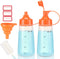 2 Pack Wide Mouth Condiment Squeeze Bottle, 300ml Empty Reusable Bottles for Honey, Batter, Catsup, Baking