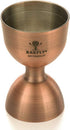 Barfly M37098ACP Heavy-Duty Straight Rim Bell Jigger, 25 ml x 50 ml, Antique Copper