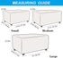 OBCREAT Ottoman Covers, Stretch Jacquard Ottoman Slipcover Soft Thick Folding Storage Cover Rectangle Footrest Stool