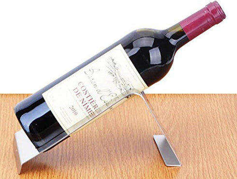 CdyBox Stainless Steel Wine Rack, Single Wine Bottle Holder Rack Display, Silver