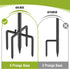 76 Inches 5 Forlogic Bird Feeder Pole Shepherd Hooks for Outdoor, Heavy Duty Bird Feeder Pole for Garden Decor, Black