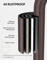 Nieifi Soap Dish Holder with 4 Hooks, Stainless Steel Bronze Adhesive for Shower, Bathroom