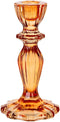 Talking Tables Boho Orange Glass Candlestick Holder - One Size, Large Glass Candle Holder