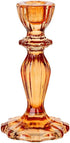 Talking Tables Boho Orange Glass Candlestick Holder - One Size, Large Glass Candle Holder