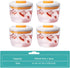 4-Piece set 14oz 400ml Glass Meal Prep Containers Overnight Oats Containers with Pop Lids,Airtight Food Storage