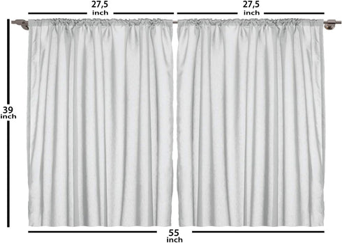 Ambesonne Floral Kitchen Curtains, Orchids on a Plain Background Spa Relaxation Theme, Window Drapes 2 Panel Set for Kitchen Cafe Decor, 55" x 39", Fawn Hot Pink Pastel Yellow and Dark Peach by Ambesonne