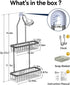 YASONIC Shower Caddy Hanging, Never Rust Shower Organizer Hanging, Aluminum Shower Racks for Inside Shower with Hooks